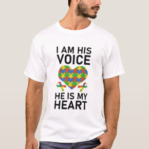 i am his voice he is my heart T-Shirt