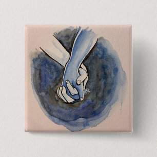 I Am Holding Your Hand by @Alexis_Royce 2 Inch Square Button