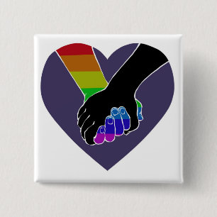 I Am Holding Your Hand (v.2) by @HugoDraws 2 Inch Square Button