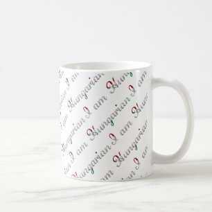 I am Hungarian Country Pride Typography Pattern Coffee Mug