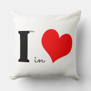 I Am In Love Throw Pillow