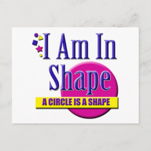 I Am in Shape "Fitness" Slogan Postcard