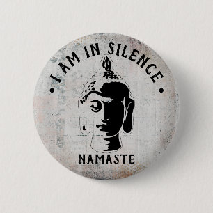 I am in Silence Meditation/Retreat Button