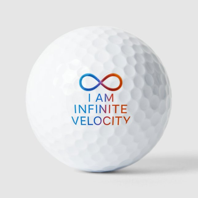 I AM Infinite Velocity – Quantum Energy Design Golf Balls (Front)