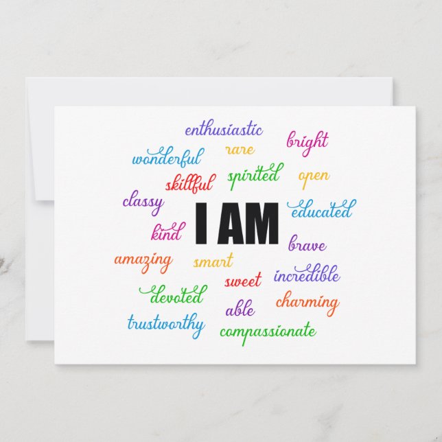 I Am Inspiration, Positive, Religious, Christian Holiday Card (Front)