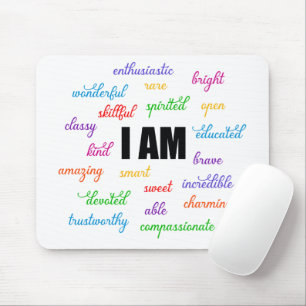 I Am Inspiration, Positive, Religious, Christian Mouse Pad
