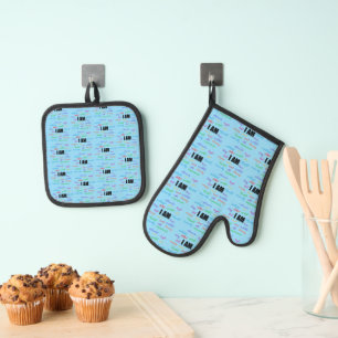 I Am Inspiration, Positive, Religious, Christian Oven Mitt & Pot Holder Set