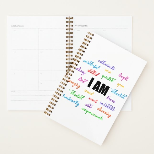I Am Inspiration, Positive, Religious, Christian Planner (Display)