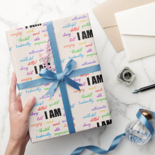 I Am Inspiration, Positive, Religious, Christian Wrapping Paper