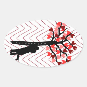 I am Into You valentine's day Oval Sticker