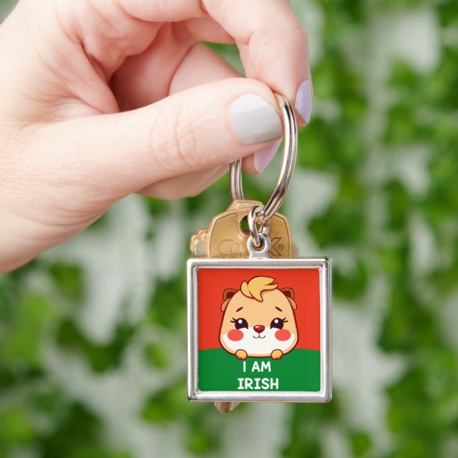 I am Irish cute animal Keychain (Hand)