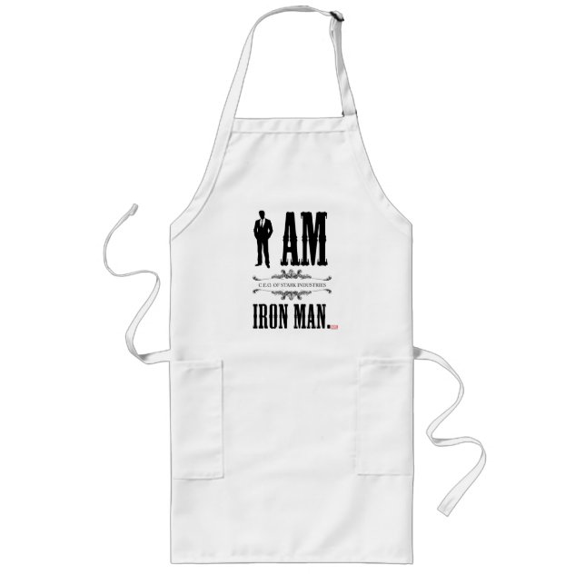 I Am Iron Man Long Apron (Front)