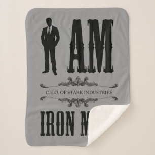 I Am Iron Man Sherpa Blanket