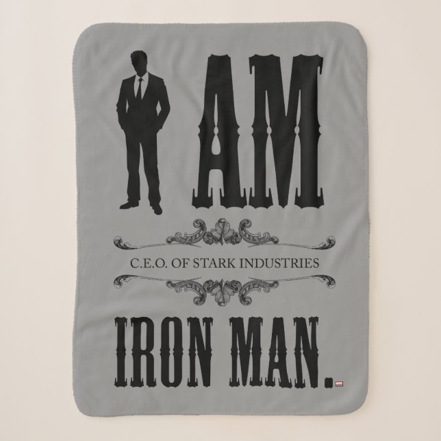 I Am Iron Man Sherpa Blanket (Front)