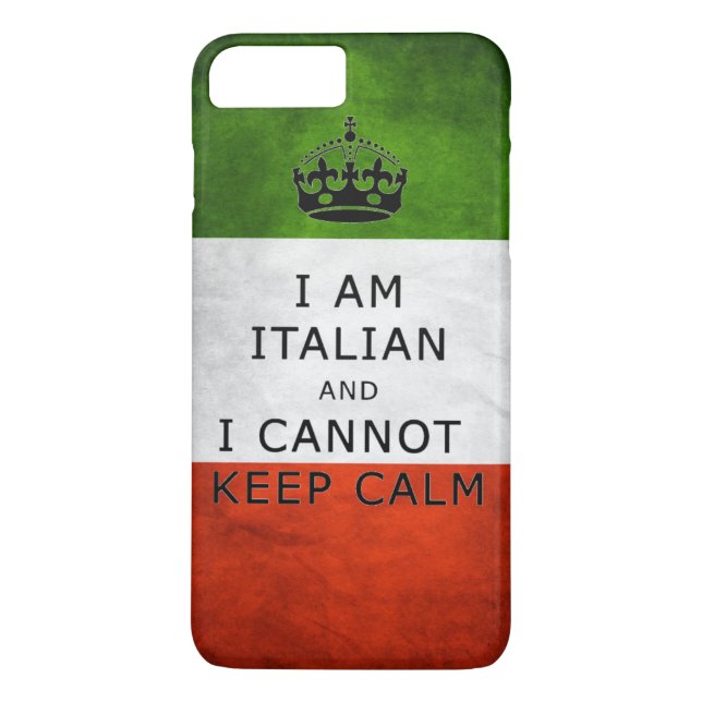 i am italian and i cannot keep calm phone case (Back)
