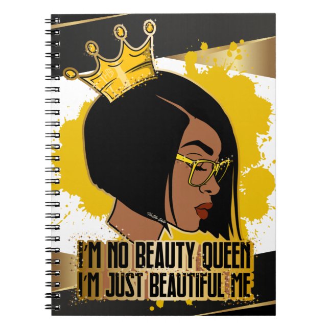 I am just beautiful me melanin poppin black women  notebook (Front)