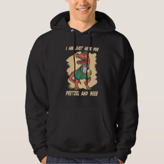 I Am Just Here For Beer Dinosaurs Bavarian German Hoodie