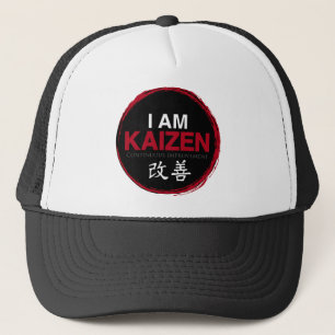 I Am Kaizen Logo - Continuous Improvement Trucker Hat