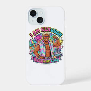 I Am Kenough My Job Is Just Beach - Pastel Retro P iPhone 15 Case