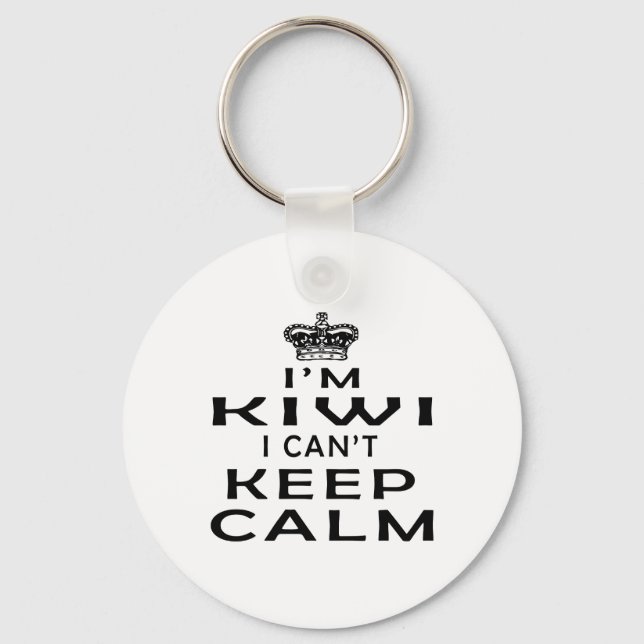 I am Kiwi I can't keep calm Keychain (Front)