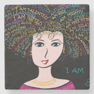 "I  AM"  LADY STONE COASTER