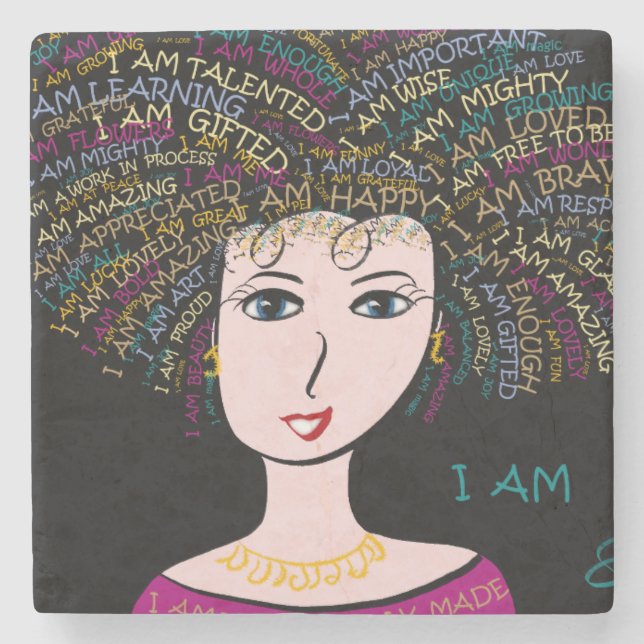 "I  AM"  LADY STONE COASTER (Front)