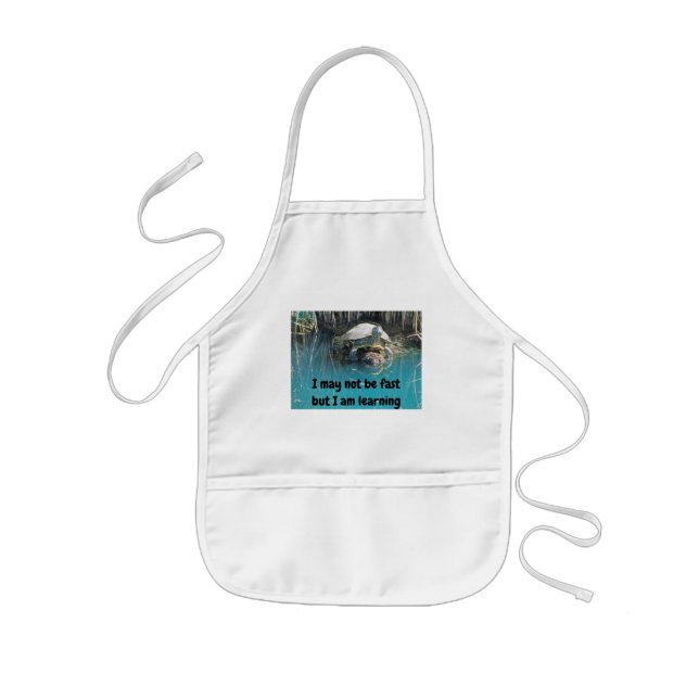 I am Learning Turtle Humor Water Reflection Animal Kids Apron (Front)