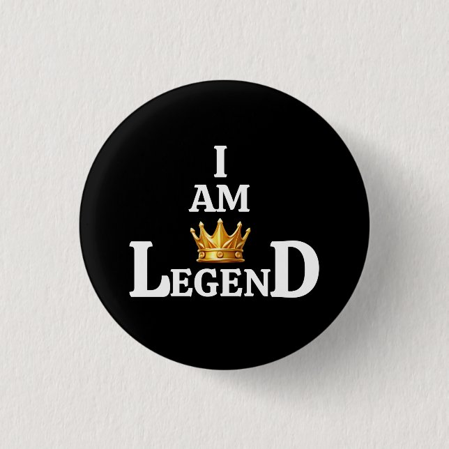 I Am Legend 1 Inch Round Button (Front)