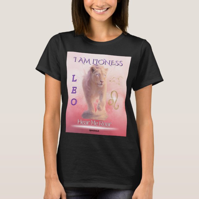 I AM LIONESS Leo Zodiac T-shirt femme (Devant)