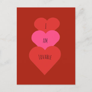 I Am Lovable Postcard