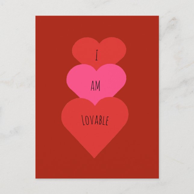 I Am Lovable Postcard (Front)