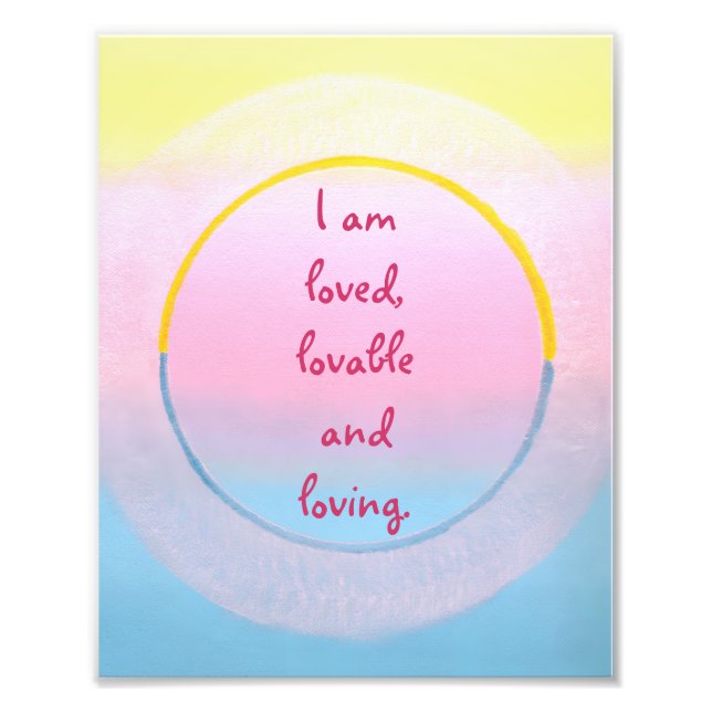 I am loved lovable and loving affirmation posters (Devant)