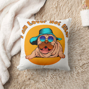 I am Lover Not Biter Throw Pillow