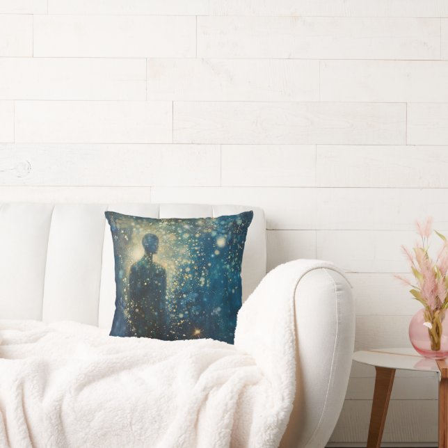 I Am Made of Moonlight — Radiant Cosmic Design Throw Pillow (Couch)