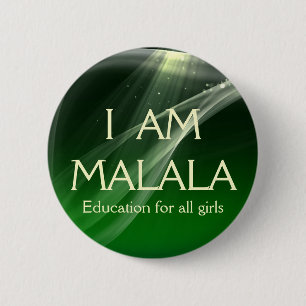 I am Malala Education for All Girls 2 Inch Round Button