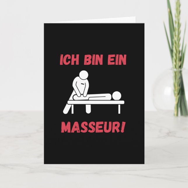 I Am Massaging A Masseur Card (Front)