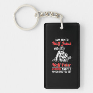 I am mixed half Jesus and half Peter #runup and Keychain