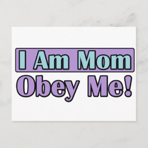 I Am Mom, Obey Me! Postcard