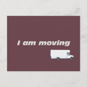 I am moving announcement postcard