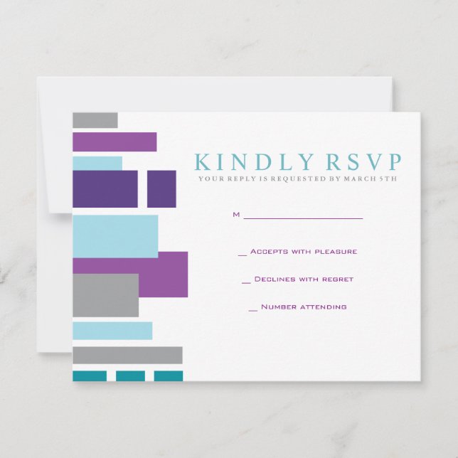 I AM MY BELOVED Wedding Invitation Reply Card (Front)