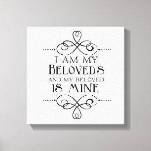 I Am My Beloved's and My Beloved is Mine Canvas