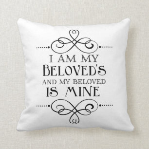 I Am My Beloved's and My Beloved is Mine Throw Pillow