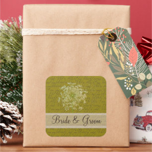 I Am My Beloved's & My Beloved is Mine  Queen Anne Square Sticker