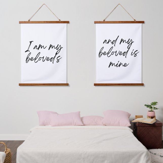 I Am My Beloved's Pair of Wall Art (Bedroom)