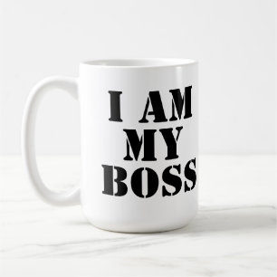 I am My Boss. Slogan. Coffee Mug