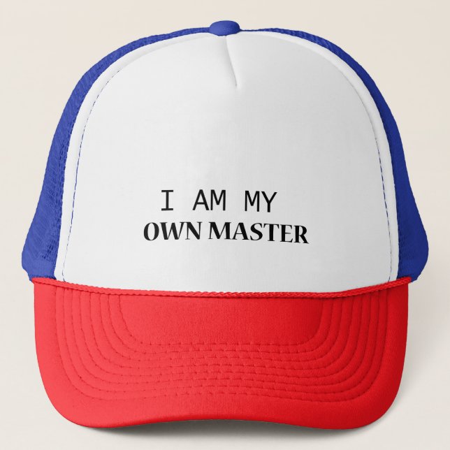 I Am My Own Master Hat – Bold Quote men's Cap (Front)