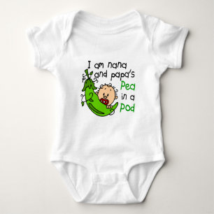 I Am Nana And Papa's Pea In A Pod Baby Bodysuit