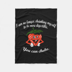I Am No Longer Shrinking Myself Strawberry Boxing  Fleece Blanket