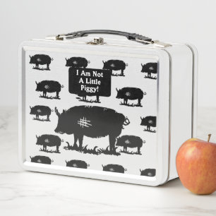 I Am Not A Little Piggy! Metal Lunch Box
