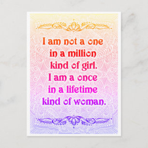 I am not a one - Positive Quote´s Postcard